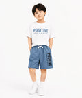 RAAB Kids "POSITIVE" Printed Drop Shoulder T-Shirt & Shorts Set (1 to 10 Years)