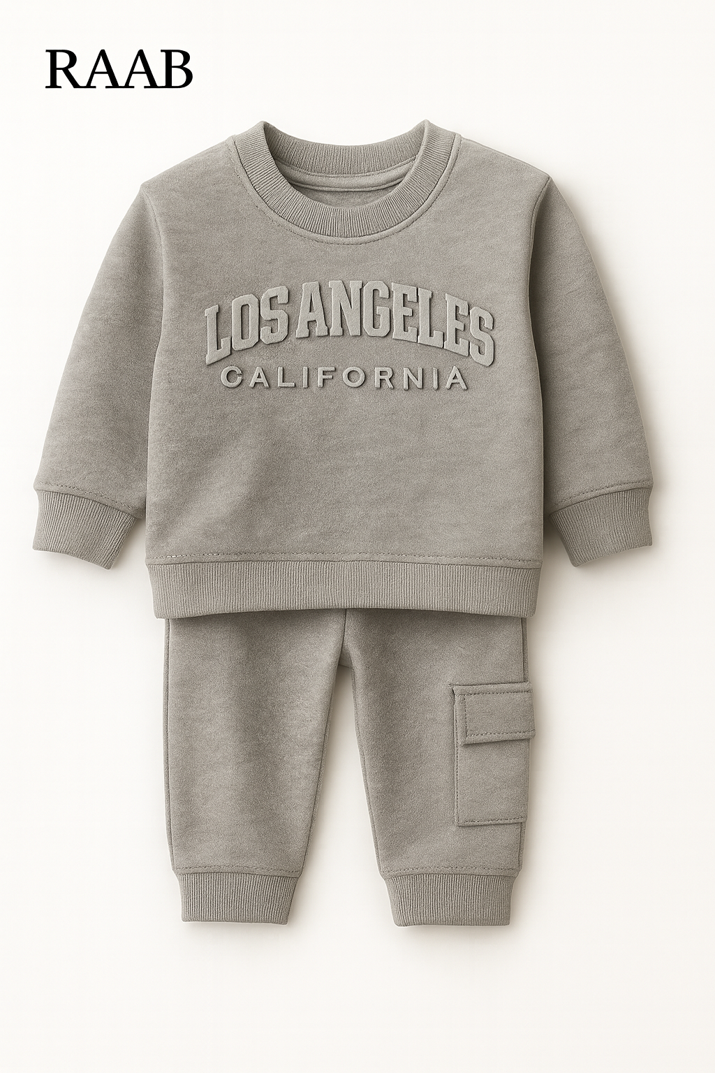 RAAB LA California Embossed Logo Sweatshirt Fleece Tracksuit