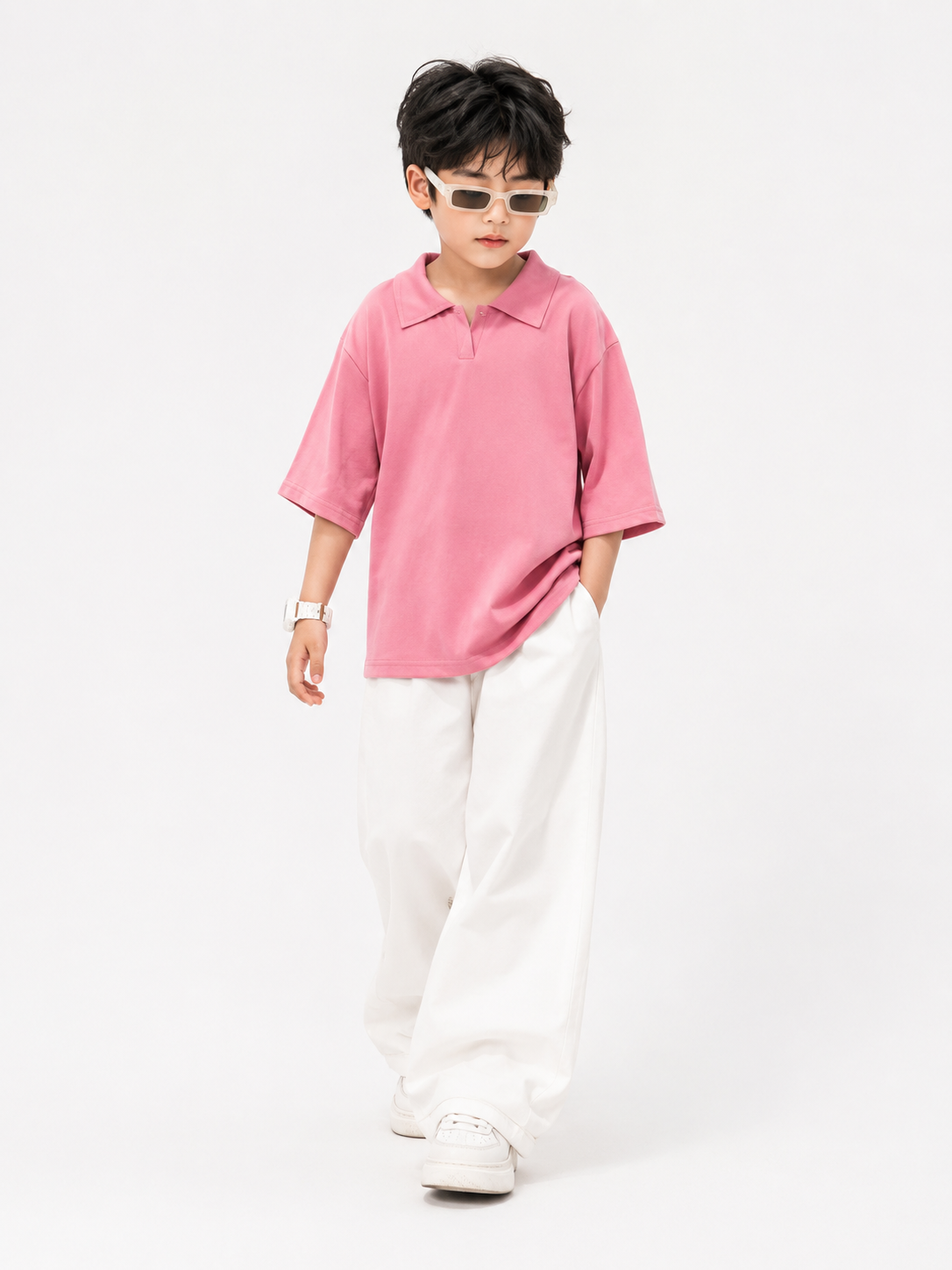 RAAB Kids Premium Polo Co-Ord Set | French Terry Baggy Trouser Outfit | 3-15 Years