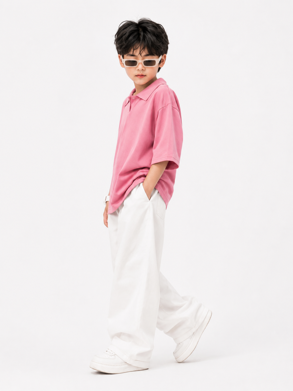 RAAB Kids Premium Polo Co-Ord Set | French Terry Baggy Trouser Outfit | 3-15 Years