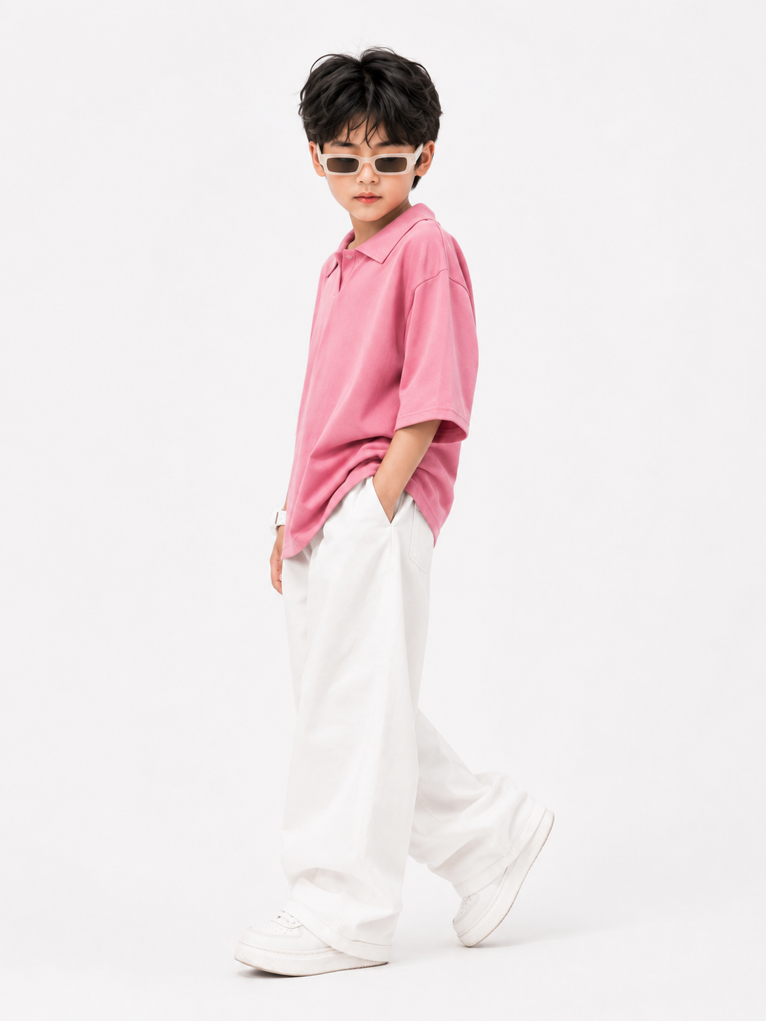 RAAB Kids Premium Polo Co-Ord Set | French Terry Baggy Trouser Outfit | 3-15 Years