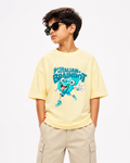 RAAB Kids Oversized Graphic T-Shirt for Boys – Premium Brainrot Printed Summer Tee (1–15 Years)