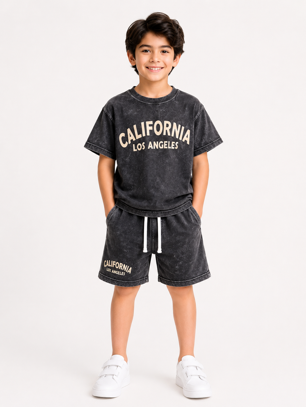 RAAB California Los Angeles Co-Ord Set for Kids – Premium Soft Terry Summer Wear (1 to 10 Years)