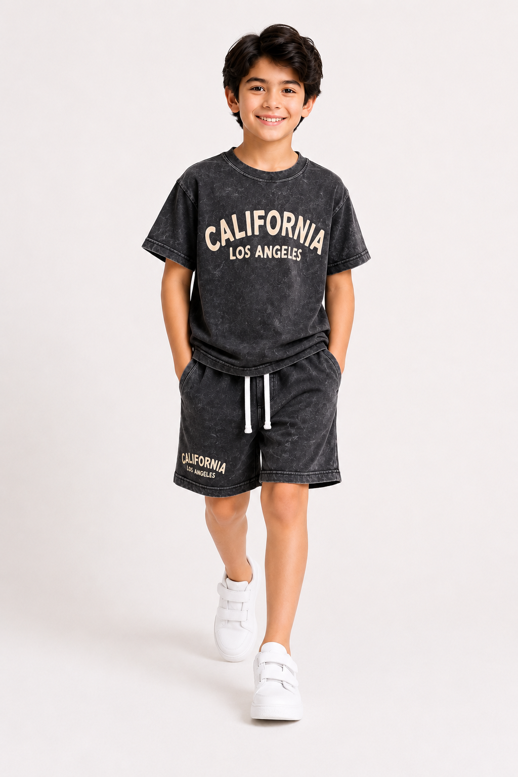 RAAB California Los Angeles Co-Ord Set for Kids – Premium Soft Terry Summer Wear (1 to 10 Years)