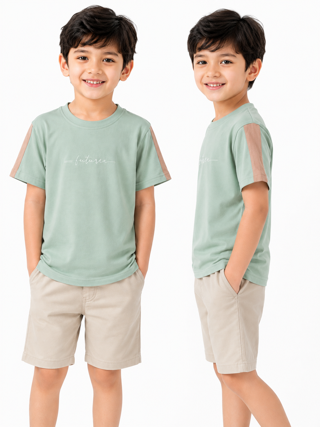 RAAB Future Soft Terry Summer T-Shirt for Kids – Premium Half Sleeves Casual Tee (1 to 8 Years)