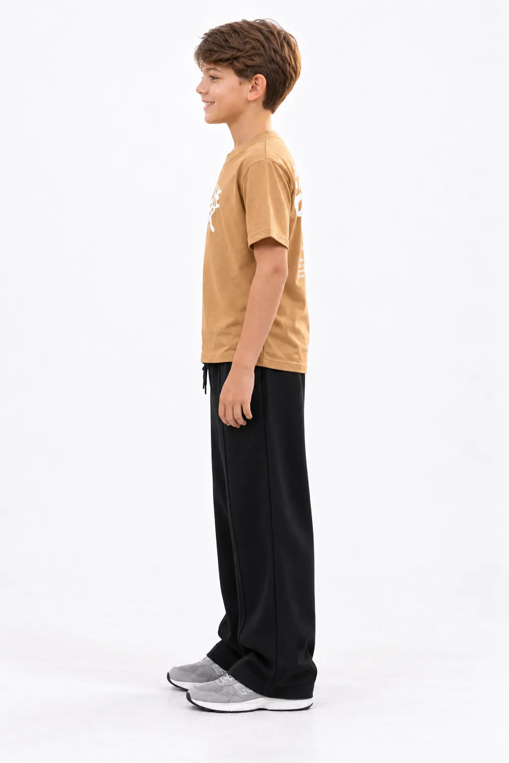 RAAB Kids Camel Graphic T-Shirt & Black Baggy Trouser Set | 4–14 Years
