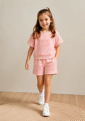 Girls Pink Summer Terry Co-Ord Set – Premium Soft Terry Fabric | New Arrival | 1-8 Years | RAAB
