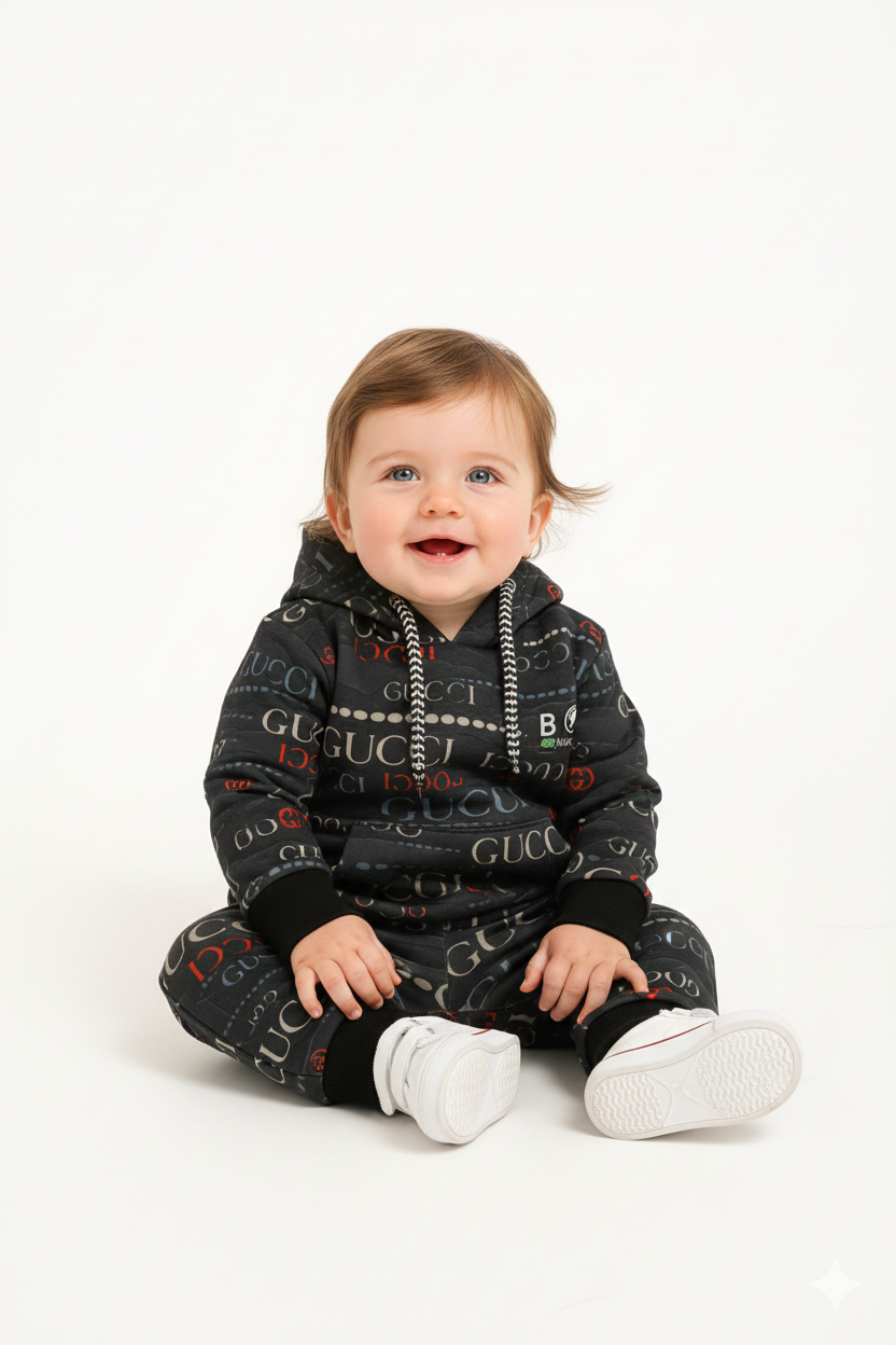 Gucci Dark Charcoal Winter Tracksuit (Kids)