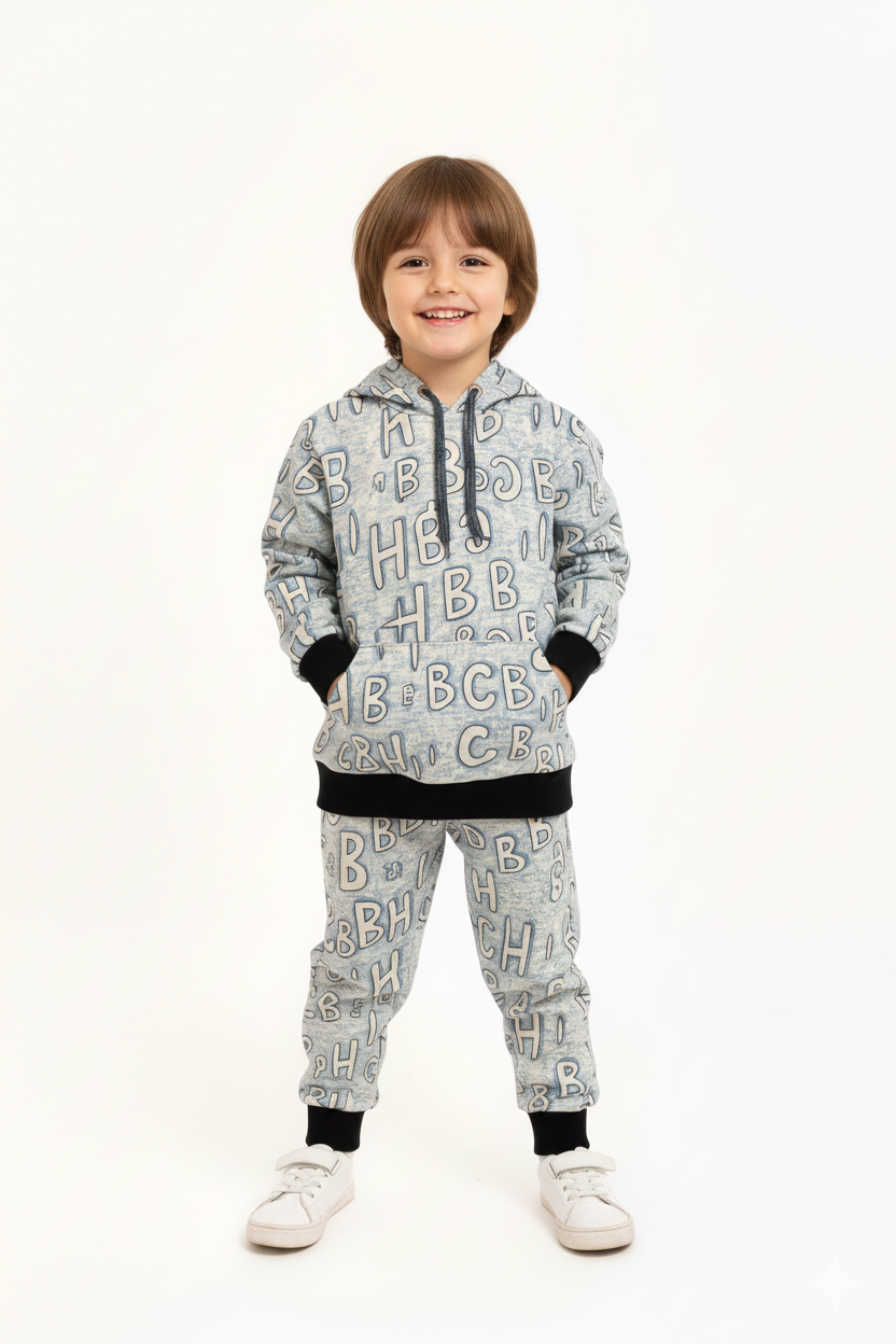 CBH Blue Letter Printed Winter Tracksuit (Kids)