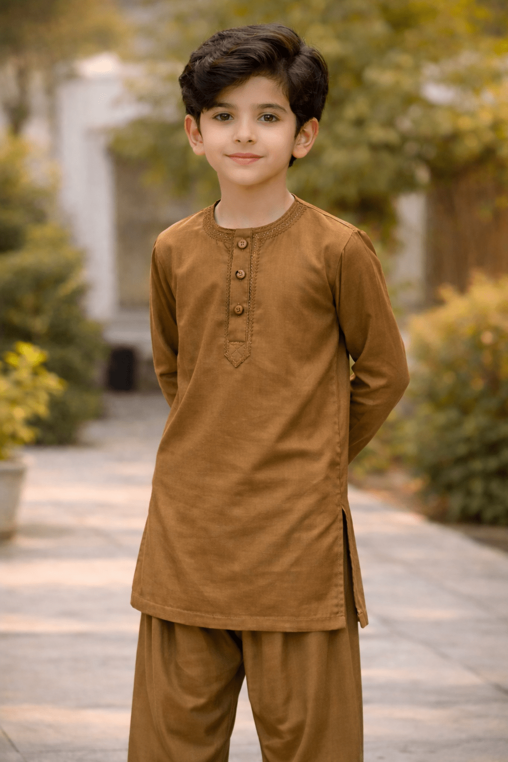 Boys Classic Kurta Shalwar Set – 5 Elegant Colors - Raab.pk