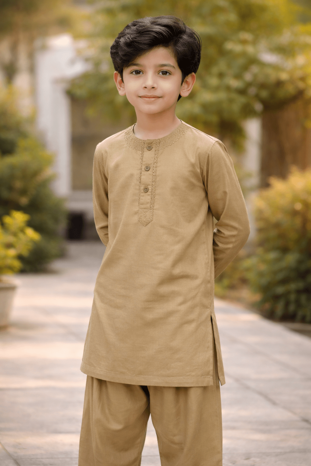 Boys Classic Kurta Shalwar Set – 5 Elegant Colors - Raab.pk