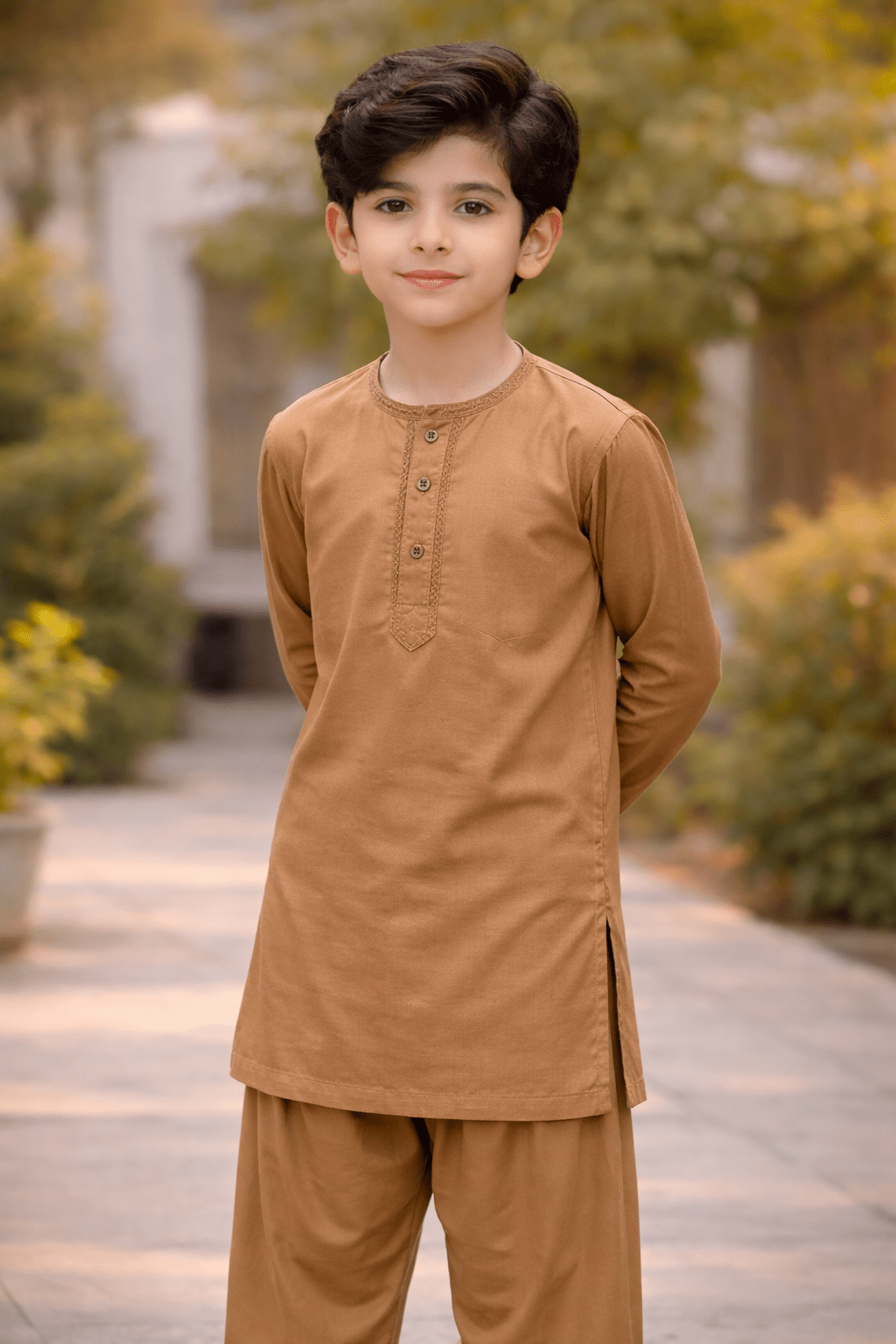Boys Classic Kurta Shalwar Set – 5 Elegant Colors - Raab.pk