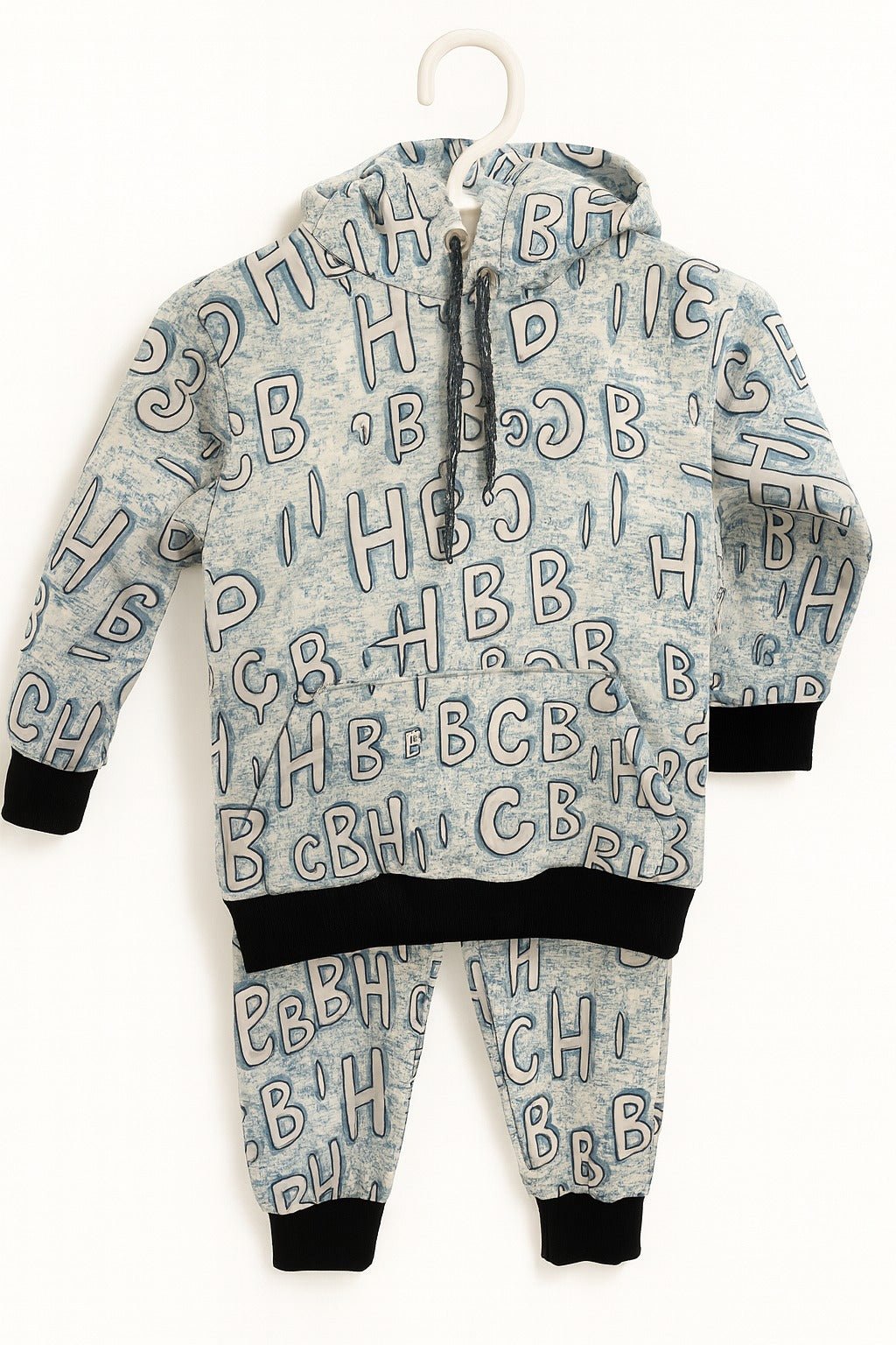 CBH Blue Letter Printed Winter Tracksuit (Kids) - Raab.pk