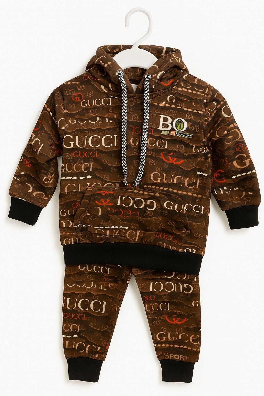 Gucci Brown Printed Winter Tracksuit (Kids) - Raab.pk