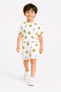 Kids Banana Print Summer Co - Ord Set – Soft Fine Jersey - Raab.pk