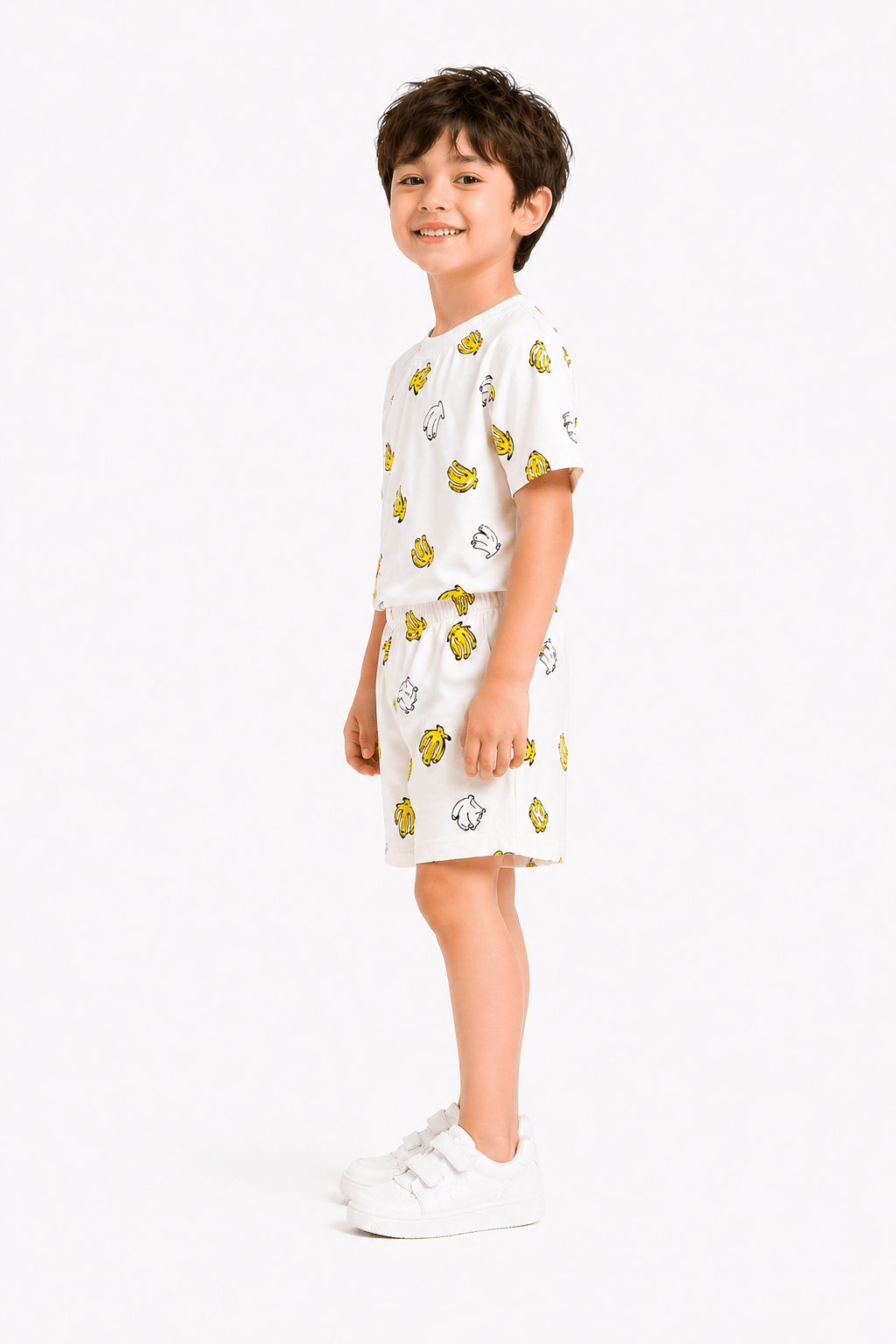 Kids Banana Print Summer Co - Ord Set – Soft Fine Jersey - Raab.pk