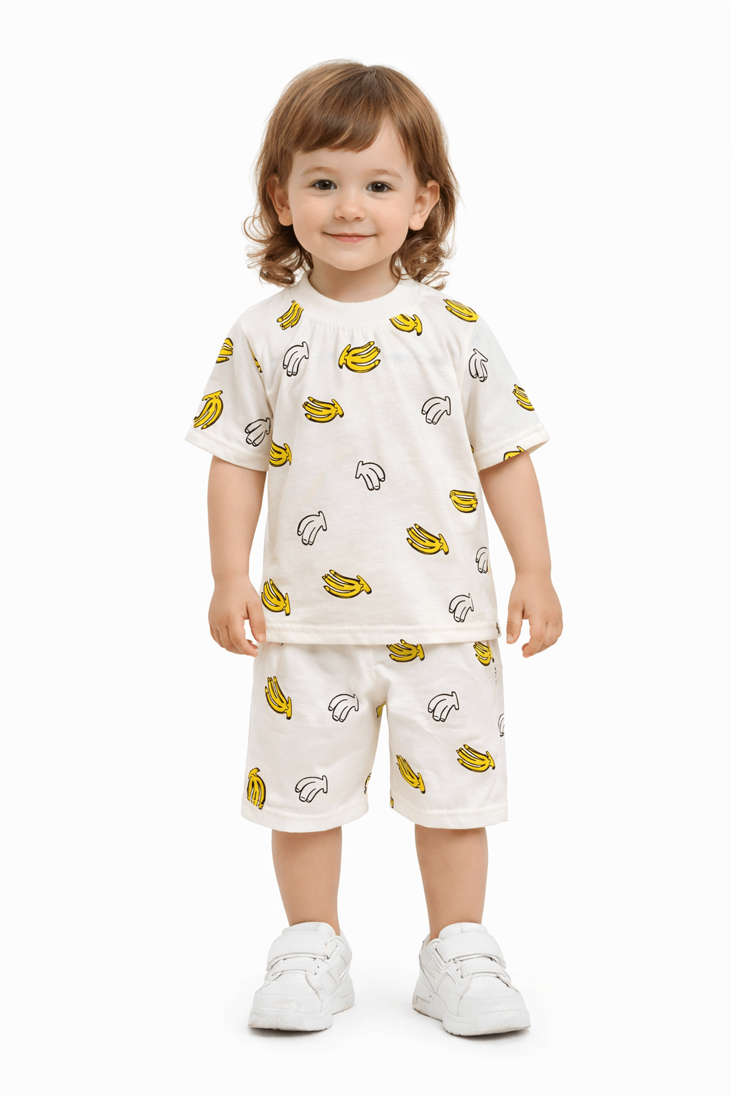 Kids Banana Print Summer Co - Ord Set – Soft Fine Jersey - Raab.pk