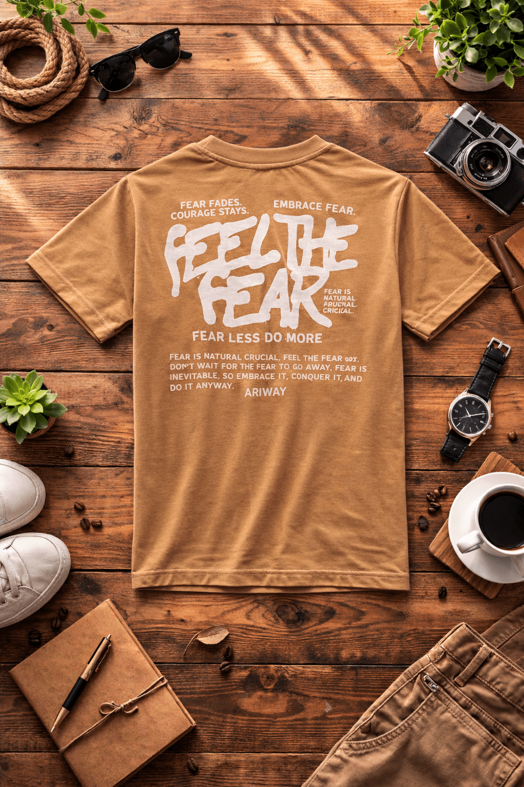 Kids Feel The Fear Graphic Printed T-Shirt – Casual Tee for Boys - Raab.pk