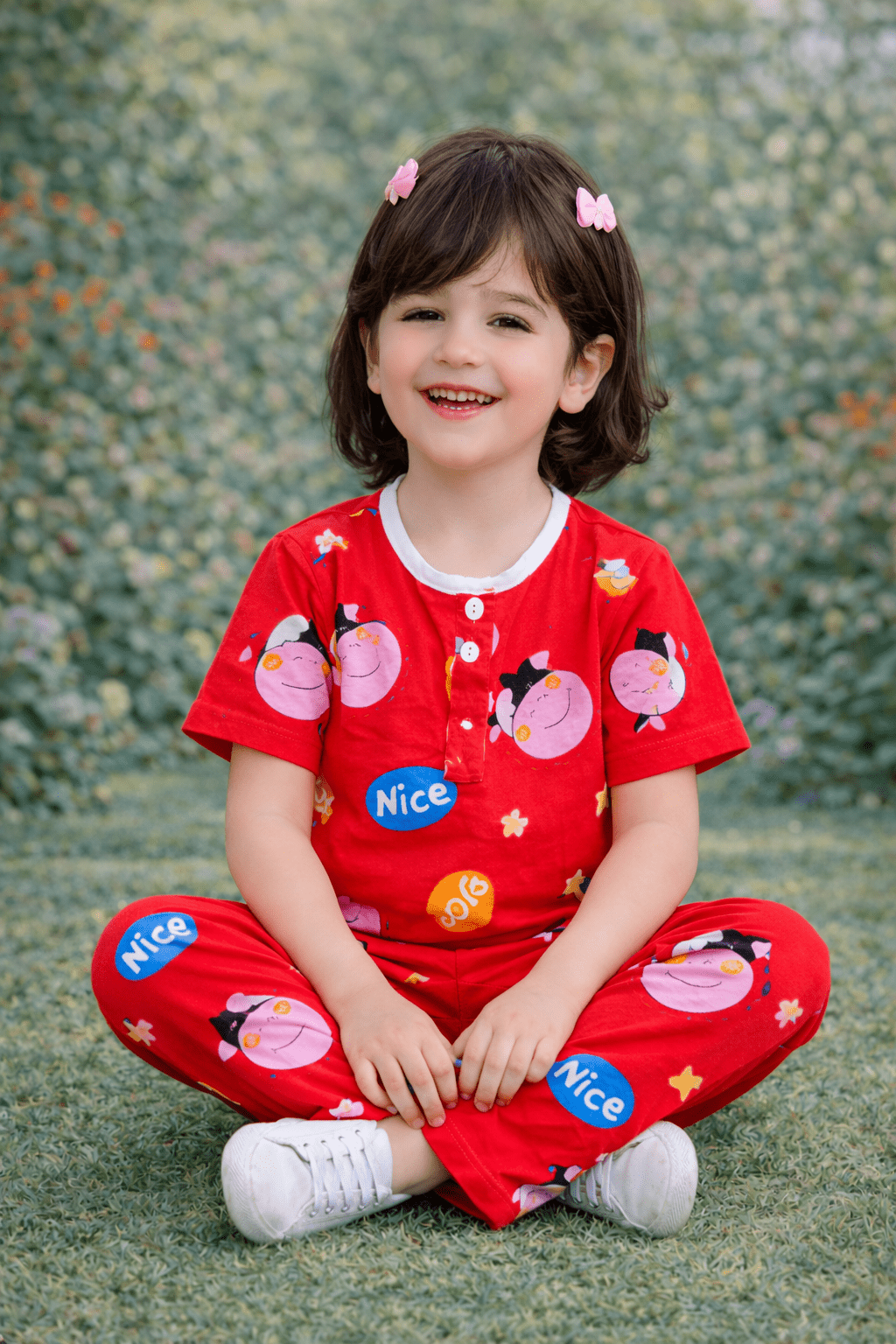 Kids Ice Cotton Printed Co - Ord Set – Soft & Lightweight Summer Outfit - Raab.pk