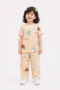 Kids Ice Cotton Rabbit Print Co - Ord Set – Soft & Breathable Summer Outfit - Raab.pk