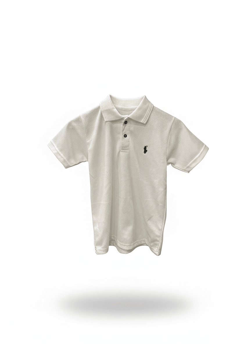 Kids Popcorn Fabric Polo T-Shirt – Soft & Stylish - Raab.pk
