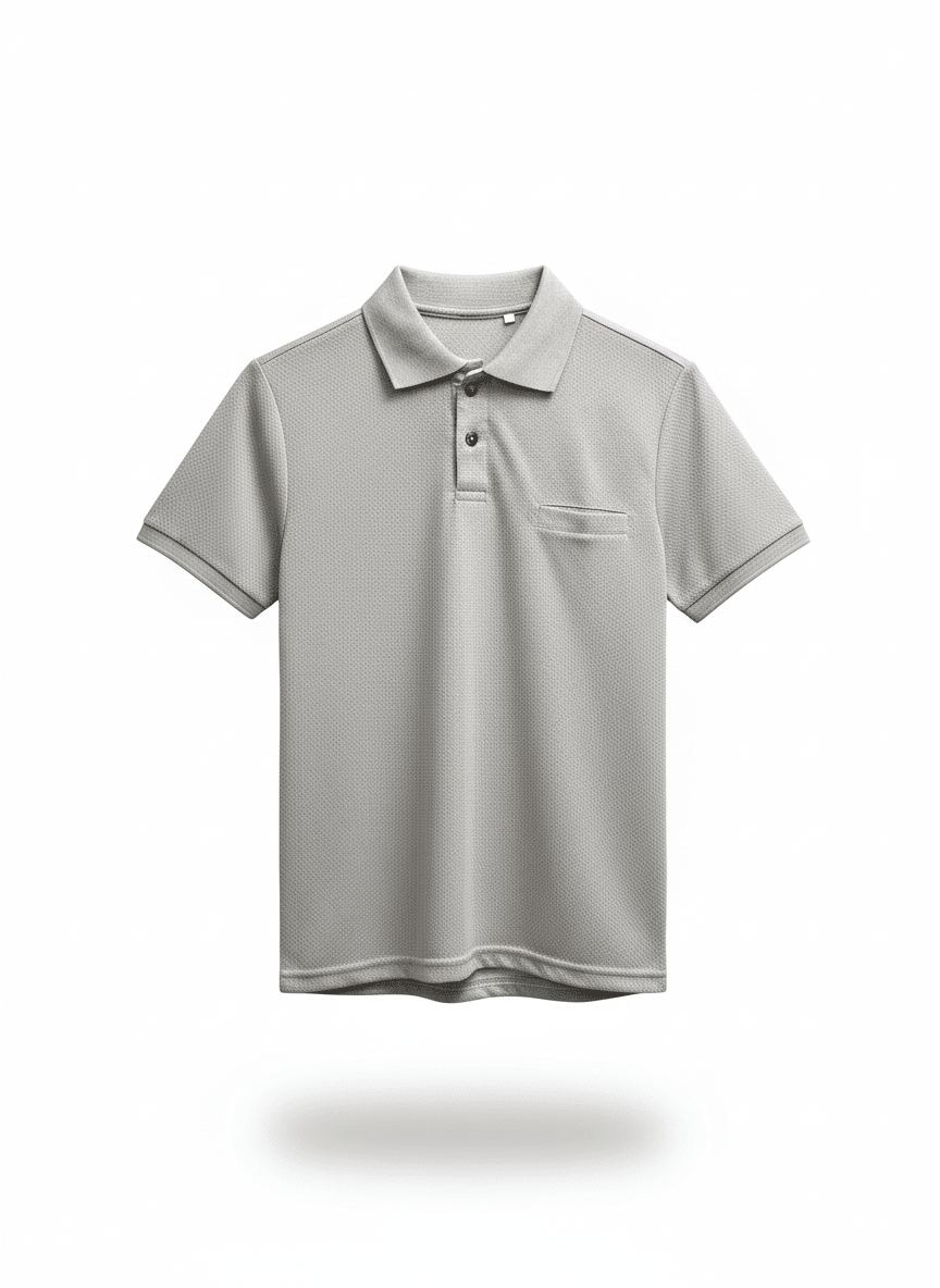 Kids Popcorn Fabric Polo T-Shirt – Soft & Stylish - Raab.pk