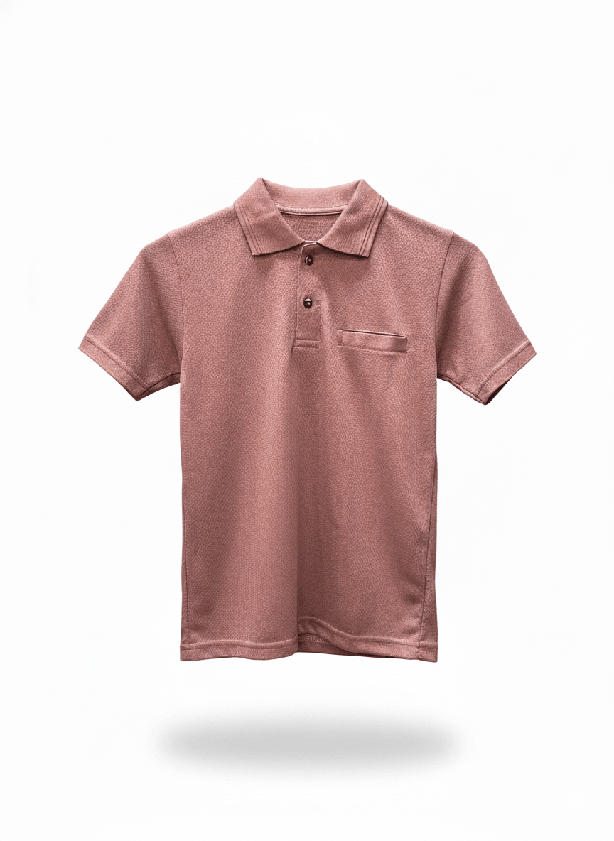 Kids Popcorn Fabric Polo T-Shirt – Soft & Stylish - Raab.pk