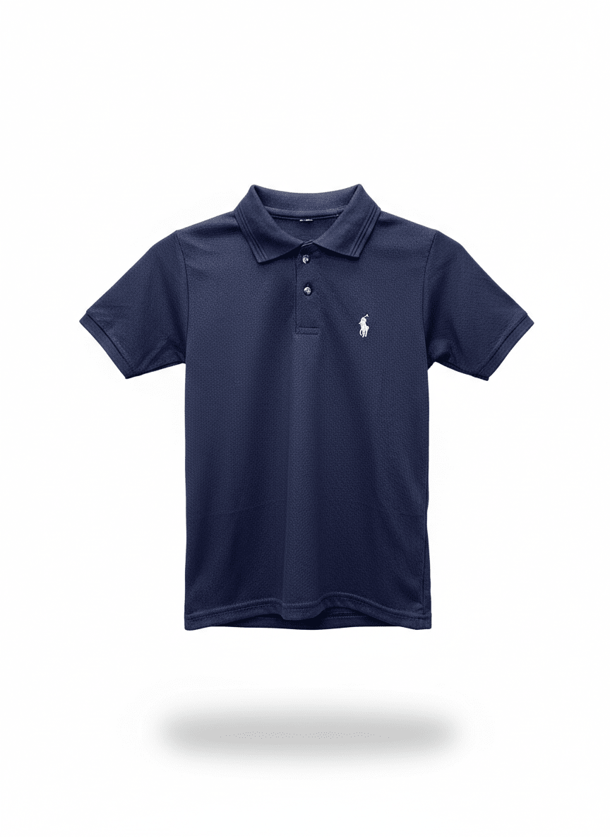 Kids Popcorn Fabric Polo T-Shirt – Soft & Stylish - Raab.pk