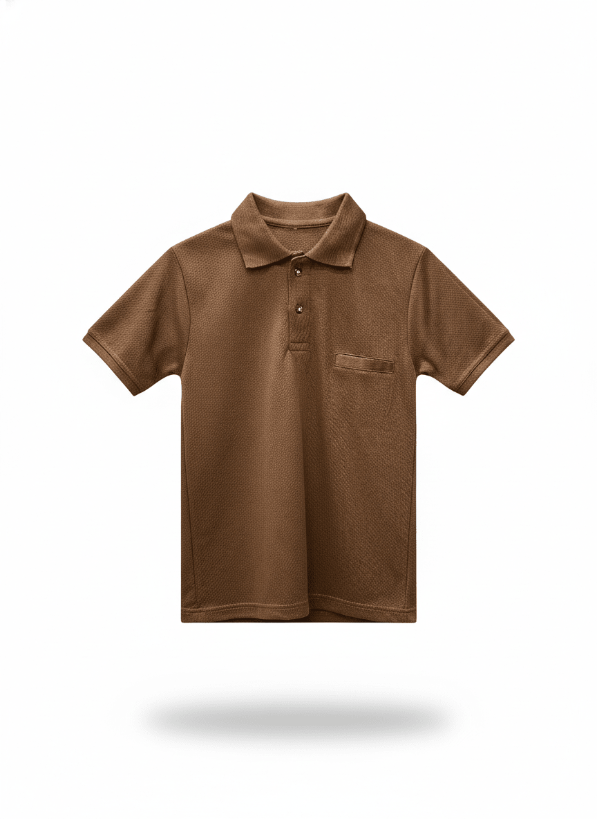 Kids Popcorn Fabric Polo T-Shirt – Soft & Stylish - Raab.pk