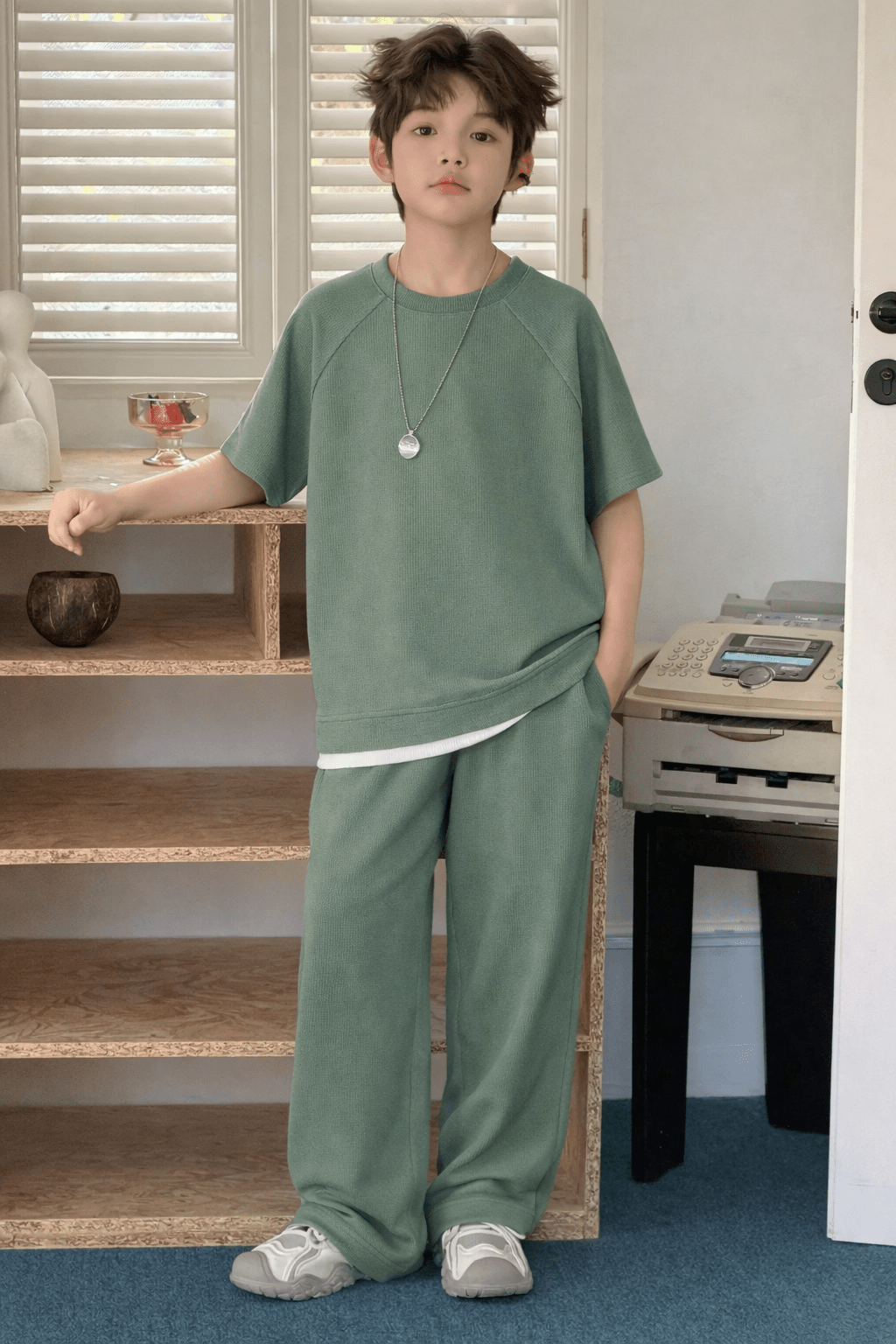 Kids Premium Drop Shoulder Summer Terry Co - Ord Set – 2 Piece Outfit - Raab.pk