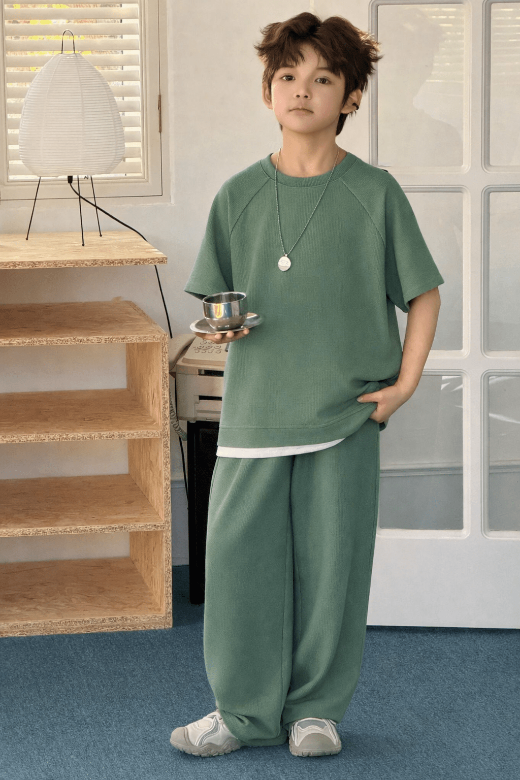 Kids Premium Drop Shoulder Summer Terry Co - Ord Set – 2 Piece Outfit - Raab.pk