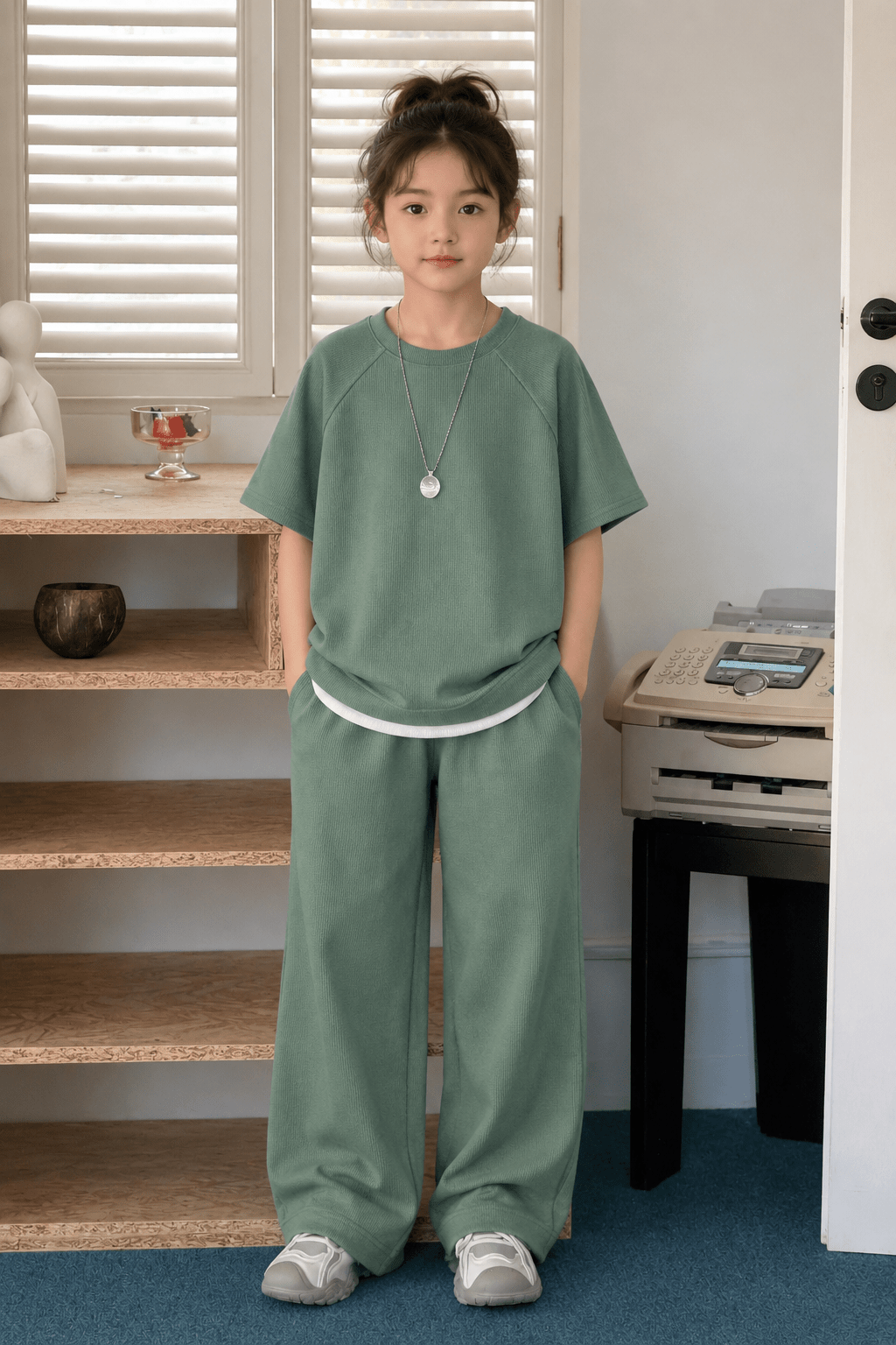 Kids Premium Drop Shoulder Summer Terry Co-Ord Set – 2 Piece Outfit - Raab.pk