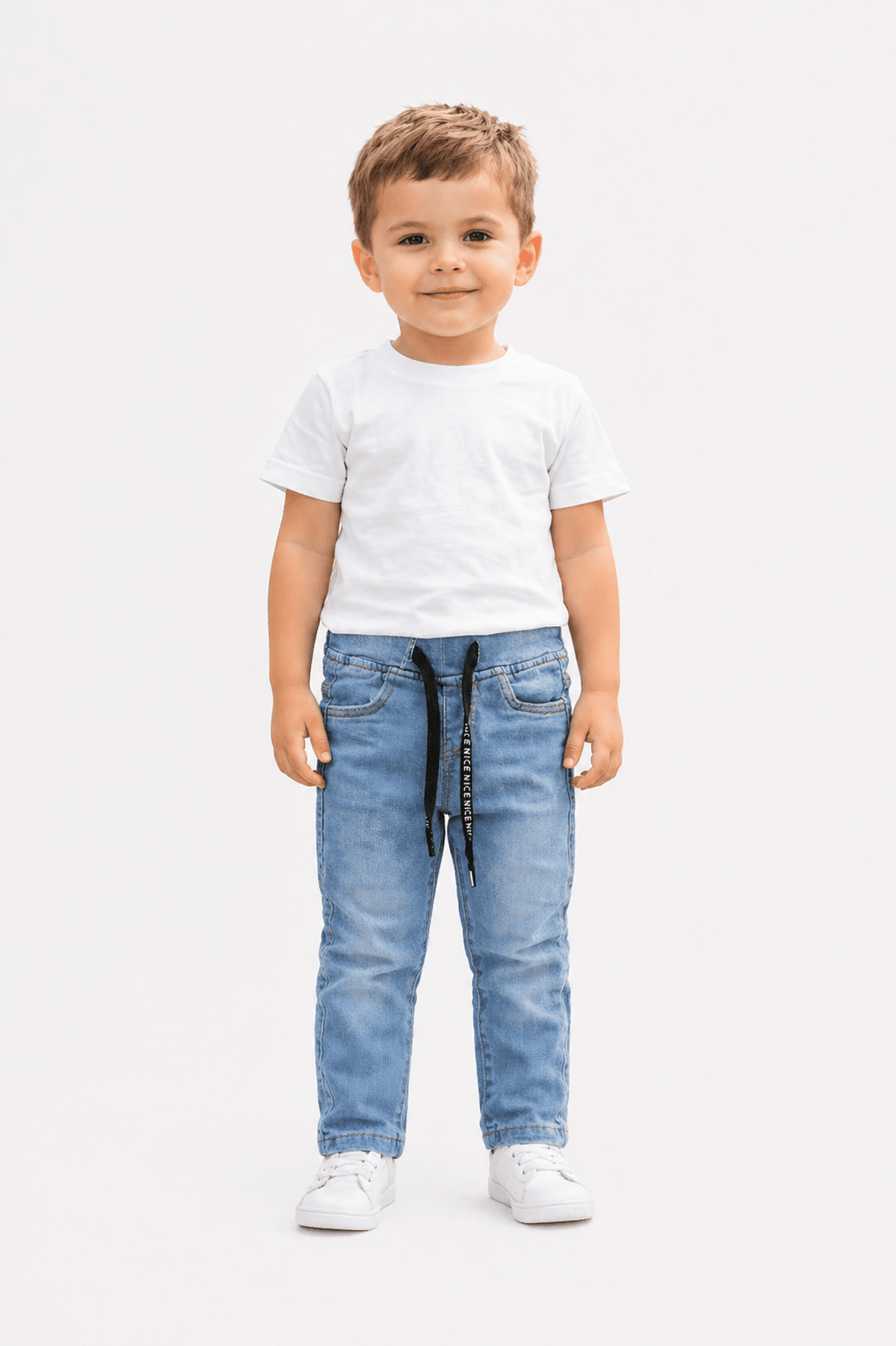 Kids Stretchable Denim Pants – Soft & Comfortable Casual Jeans (1–4 Years) - Raab.pk