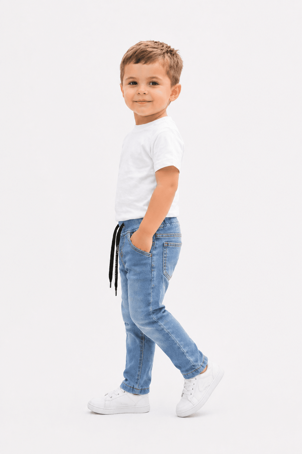 Kids Stretchable Denim Pants – Soft & Comfortable Casual Jeans (1–4 Years) - Raab.pk