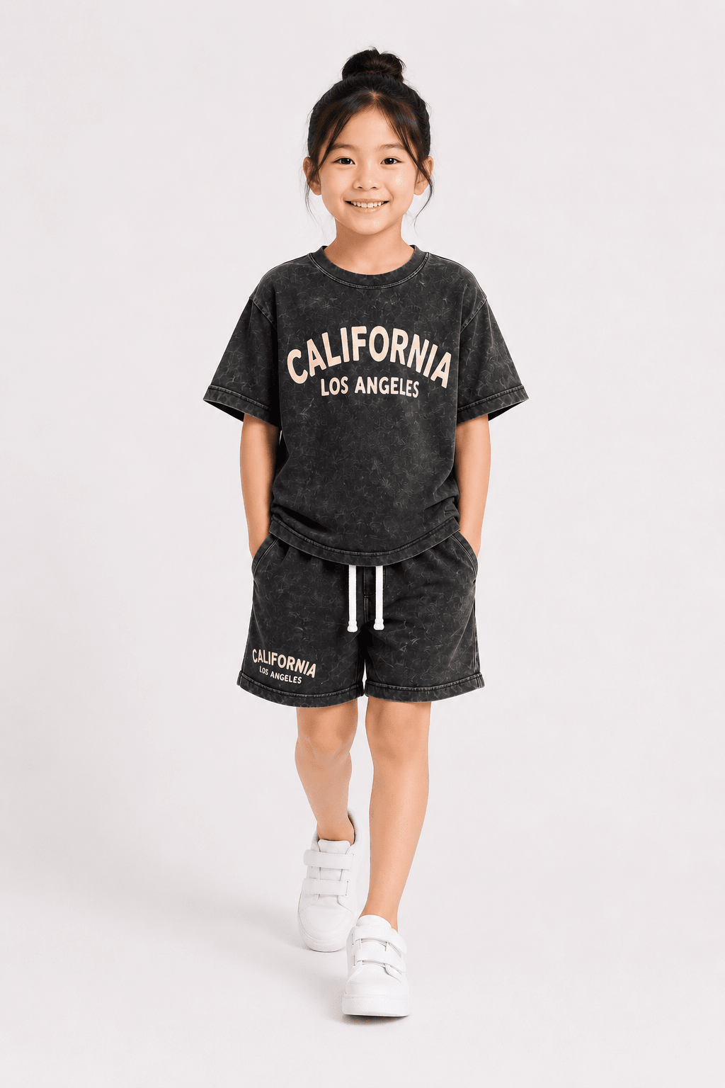 RAAB California Los Angeles Co-Ord Set for Kids – Premium Soft Terry Summer Wear (1 to 10 Years) - Raab.pk