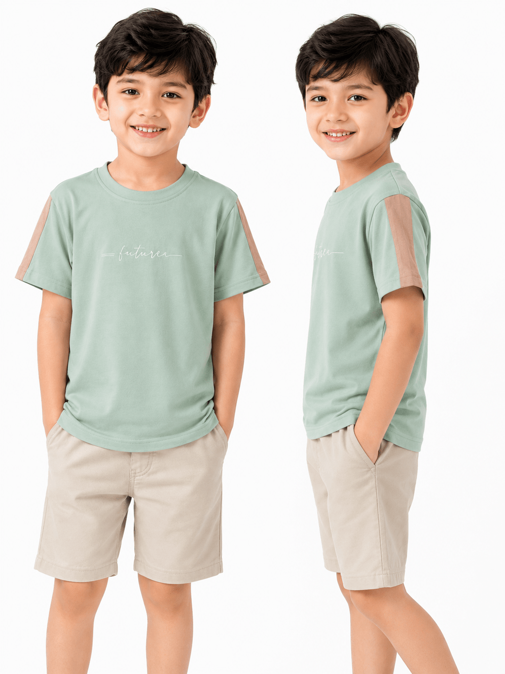RAAB Future Soft Terry Summer T-Shirt for Kids – Premium Half Sleeves Casual Tee (1 to 8 Years) - Raab.pk