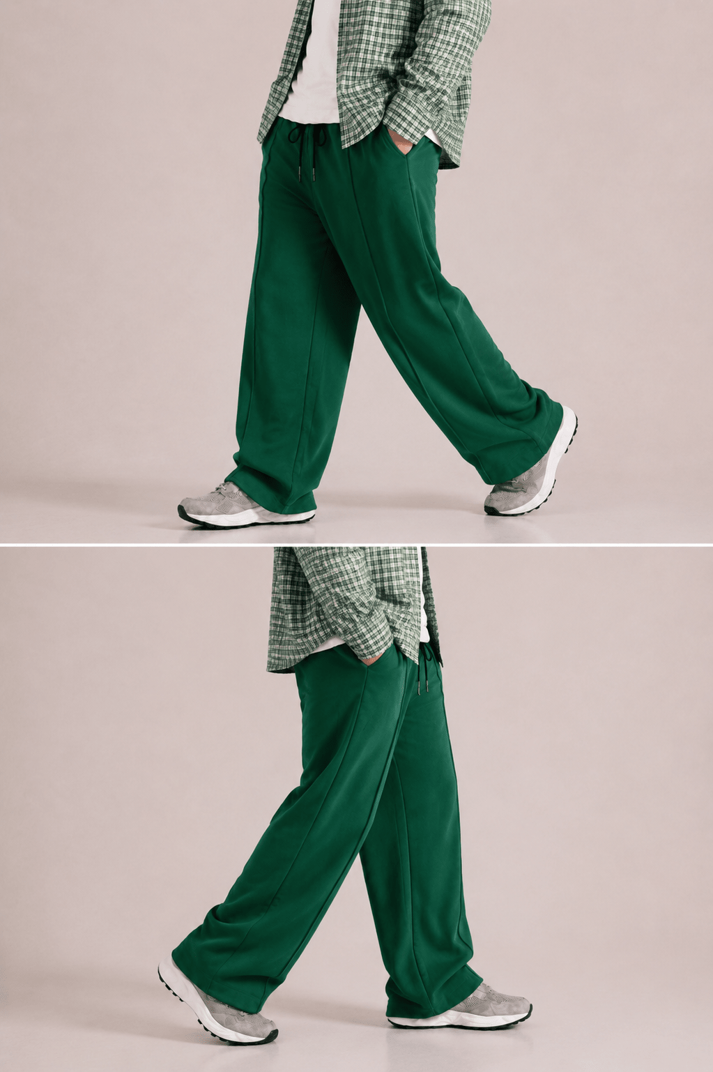 Raab Kids Green Terry Trouser (3 - 12 Years) - Premium Summer Fabric, Stylish & Comfortable - Raab.pk