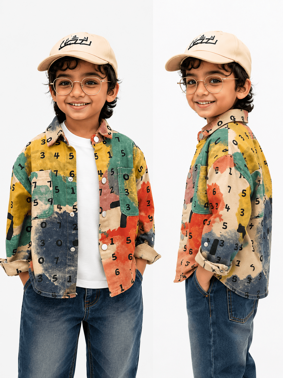 RAAB Kids Multicolor Printed Casual Shirt for Boys – Premium Full Sleeve Fashion Shirt (1–15 Years) - Raab.pk