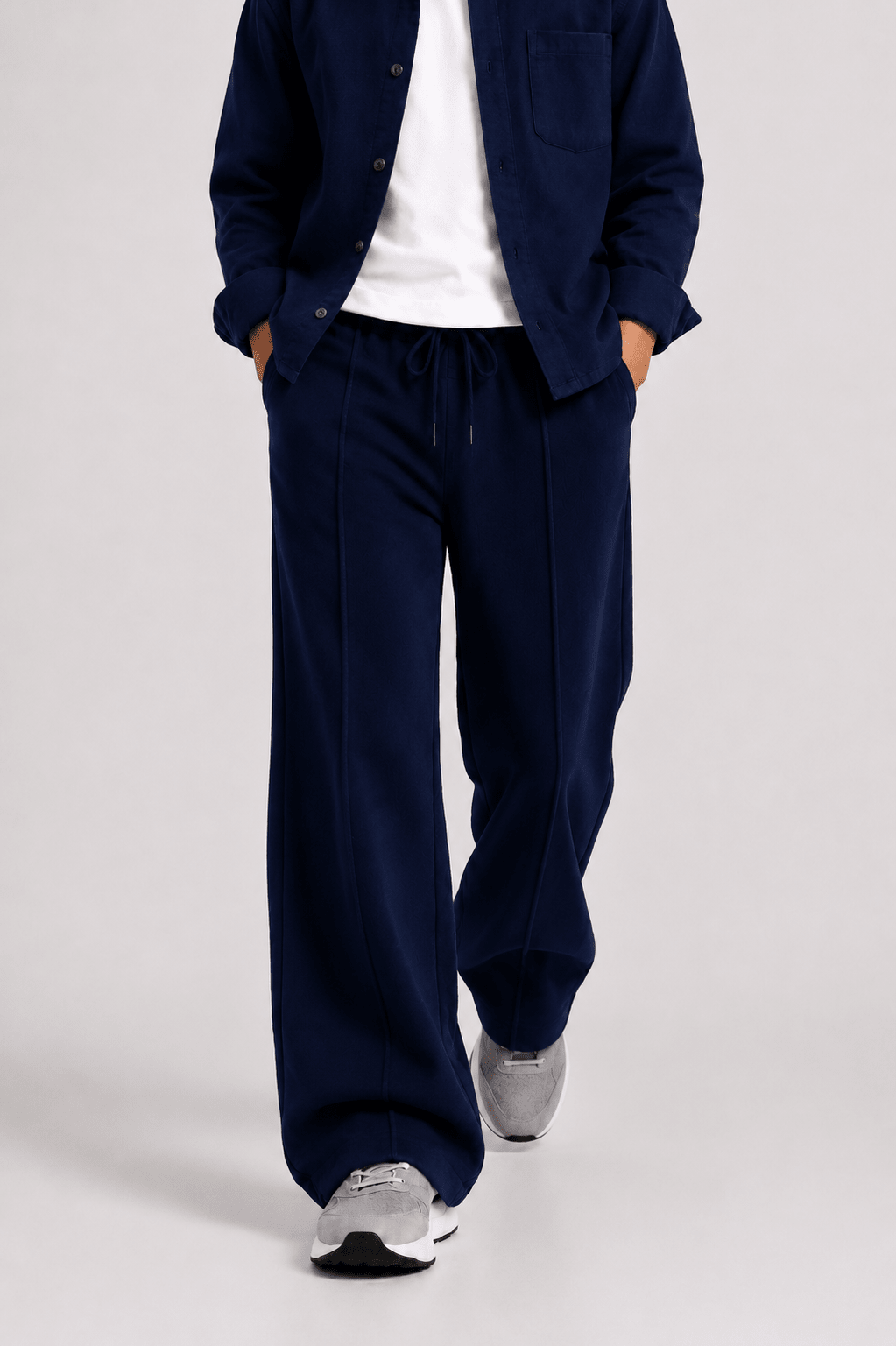Raab Kids Navy Blue Baggy Trouser (3 - 12 Years) - Premium Cotton Blend, Modern Fit, All - Day Comfort - Raab.pk