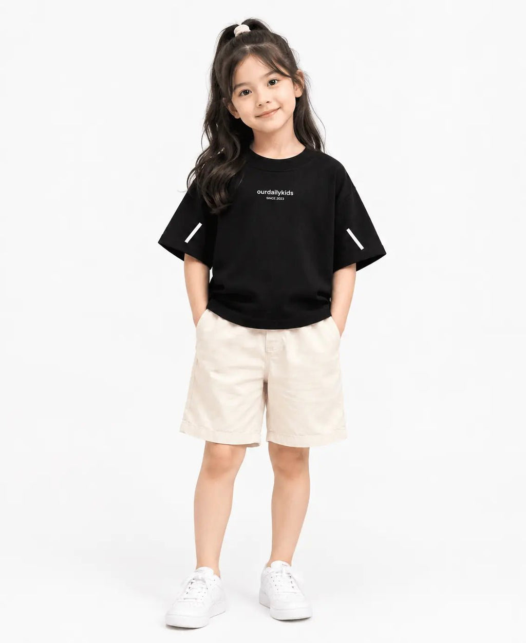 RAAB Kids "ourdailykids" Printed Drop Shoulder T-Shirt & Shorts Set (1 to 10 Years) - Raab.pk