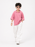 RAAB Kids Premium Polo Co-Ord Set | French Terry Baggy Trouser Outfit | 3-15 Years - Raab.pk