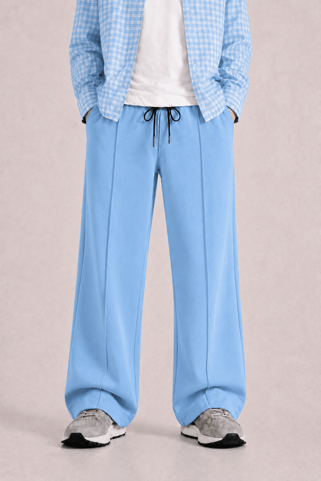Raab Kids Sky Blue Baggy Trouser (3 - 12 Years) - Premium Fabric, Wide Fit, All - Day Comfort - Raab.pk