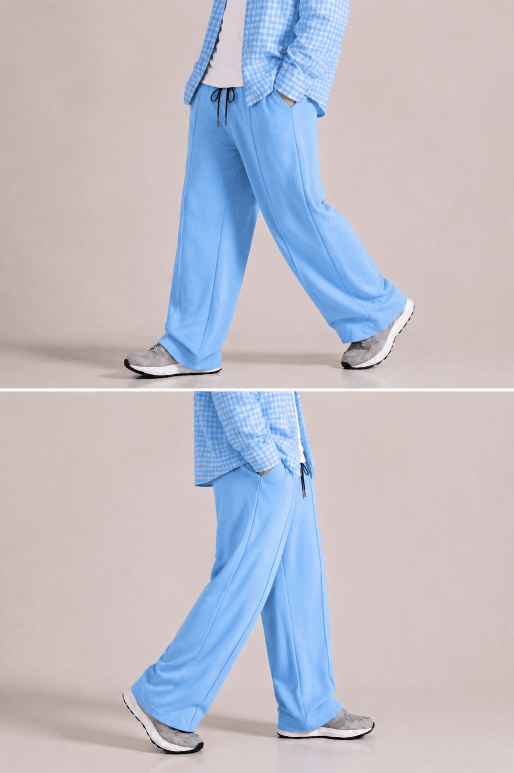 Raab Kids Sky Blue Baggy Trouser (3 - 12 Years) - Premium Fabric, Wide Fit, All - Day Comfort - Raab.pk