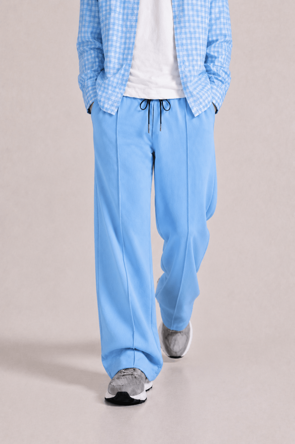 Raab Kids Sky Blue Baggy Trouser (3 - 12 Years) - Premium Fabric, Wide Fit, All - Day Comfort - Raab.pk