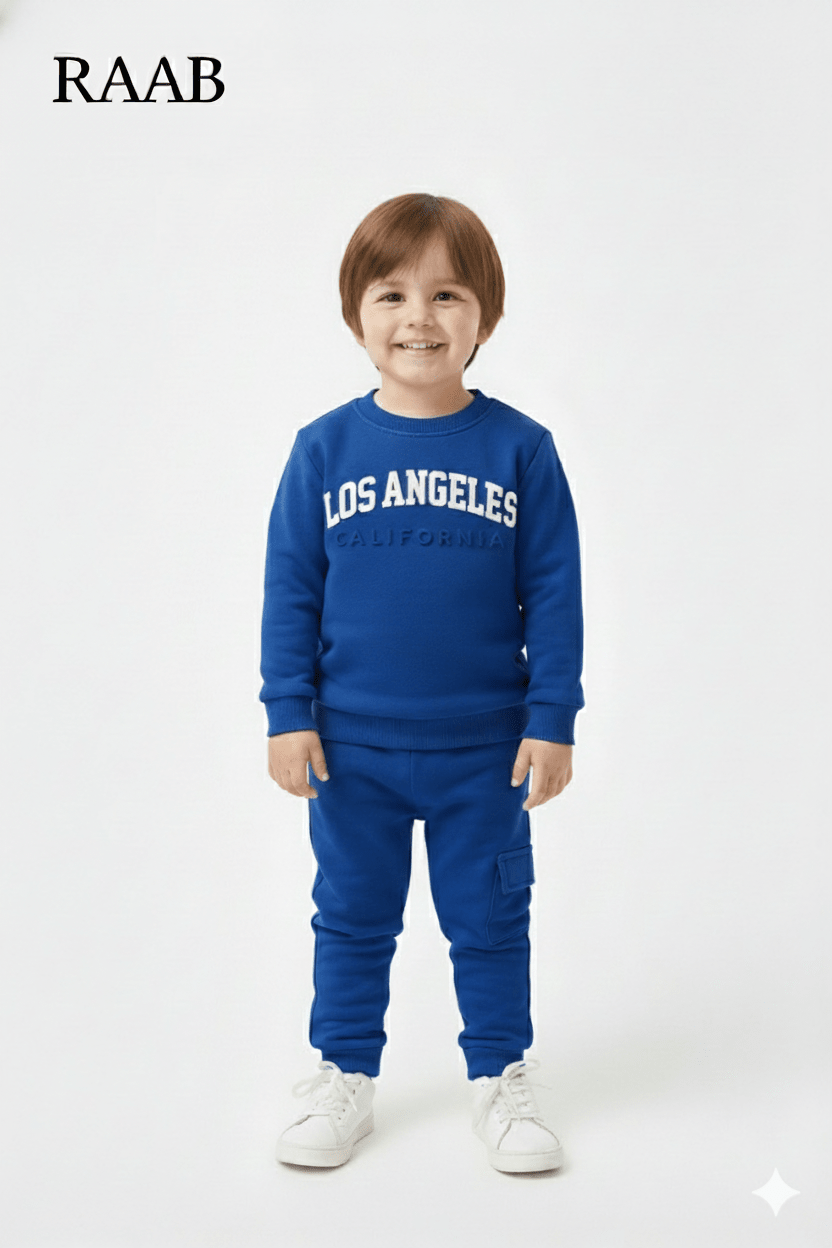 RAAB Royal Blue Fleece Suit – Cargo Pocket Edition | Winter 2025 - Raab.pk