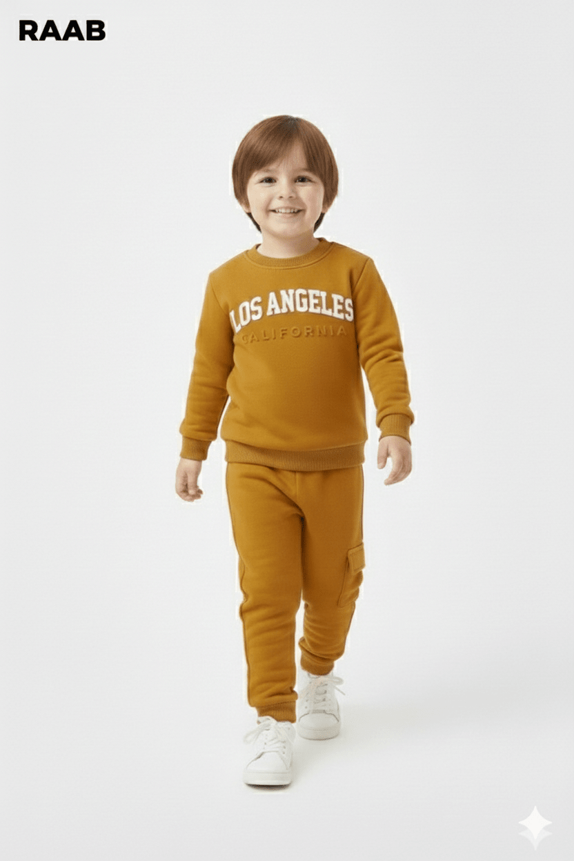 RAAB Signature Mustard Winter Set | Cozy Fleece – LOS ANGELES CALIFORNIA - Raab.pk