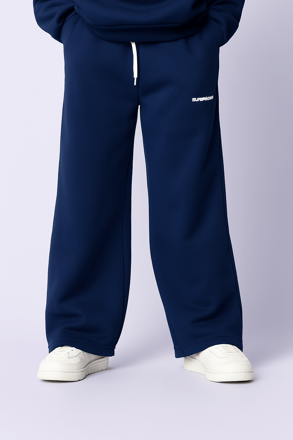 SUMWON Premium Cozy Fleece Oversized Tracksuit – Sweatshirt & Wide - Leg Jogger Set - Raab.pk