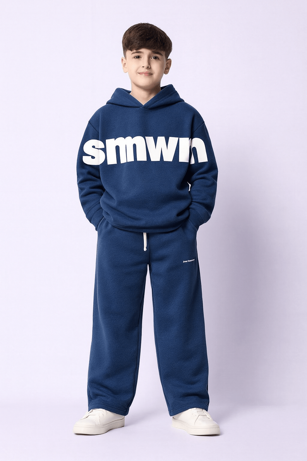 SUMWON Premium Cozy Fleece Oversized Tracksuit – Sweatshirt & Wide - Leg Jogger Set - Raab.pk