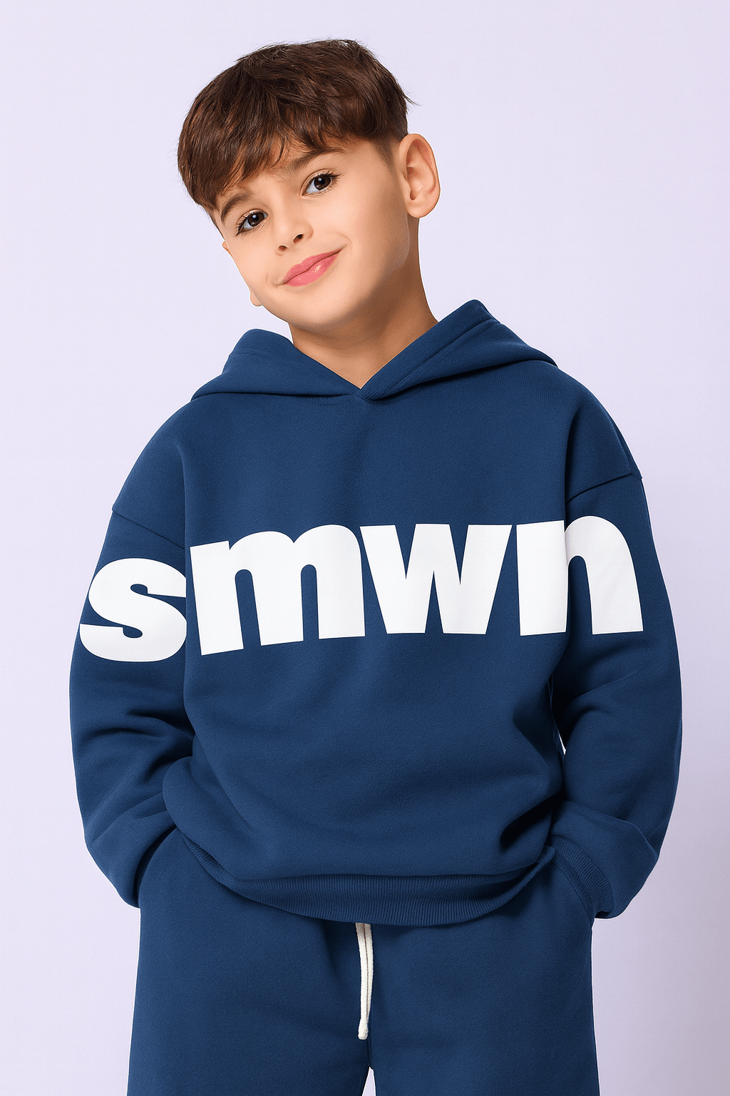 SUMWON Premium Cozy Fleece Oversized Tracksuit – Sweatshirt & Wide - Leg Jogger Set - Raab.pk