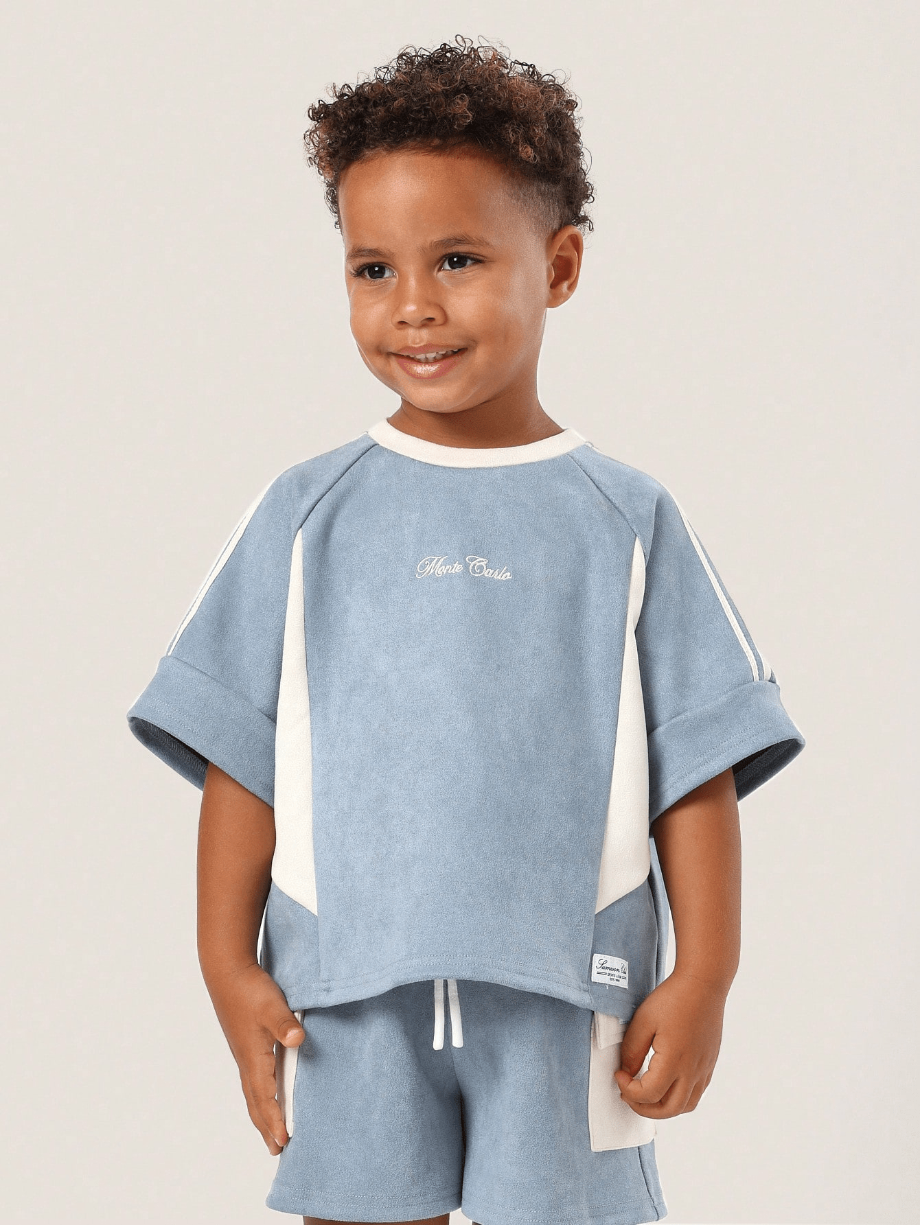 The Club Luxury Monte Carlo Designer Drop Shoulder Co - Ord Set Boys Two - Piece Kids Premium Tracksuit - Raab.pk